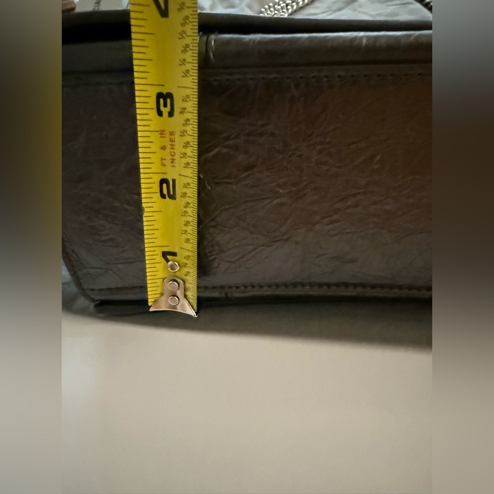 Balenciaga Dark Gray Shoulder Bag WOMEN'S CRUSH CHAIN BAG MEDIUM - Picture 4 of 16